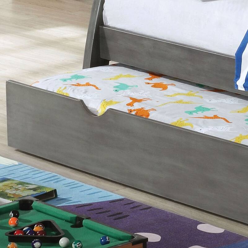 Hily Transitional Grey Twin Solid Wood Trundle by Furniture of America