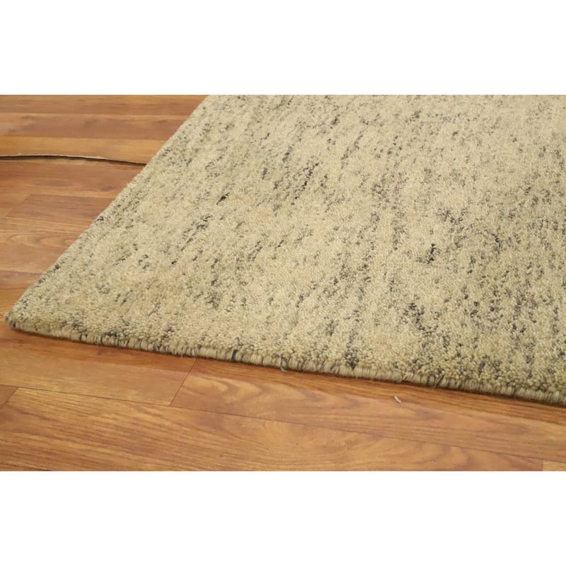Hand Knotted Oriental 100% Wool Carpet Modern Modern Beige & Ivories Gabbeh Area Rug - 7' 10'' X 5' 8''