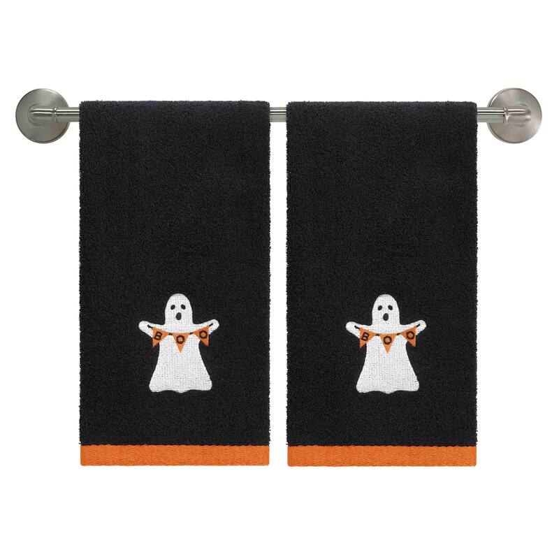 Avanti Ghost Boo Halloween 2-Pack Hand Towels