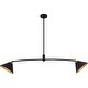 preview thumbnail 3 of 5, Alscott 2-Light Matte Black Linear Chandelier