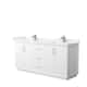 Option White, Nickel Trim, Carrara Cultured Marble Top