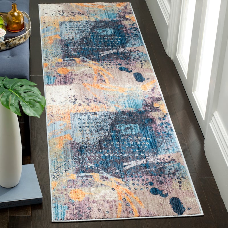 SAFAVIEH Bristol Bana Vintage Boho Oriental Polyester Rug - 2'3" x 8' Runner - Multi