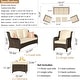 preview thumbnail 33 of 38, OVIOS 5-piece Patio Conversation Wicker Furniture Set