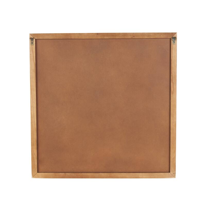 Wood Geometric Dimensional Triangle Wall Decor with Black Backing - Brown - Roche River Decor