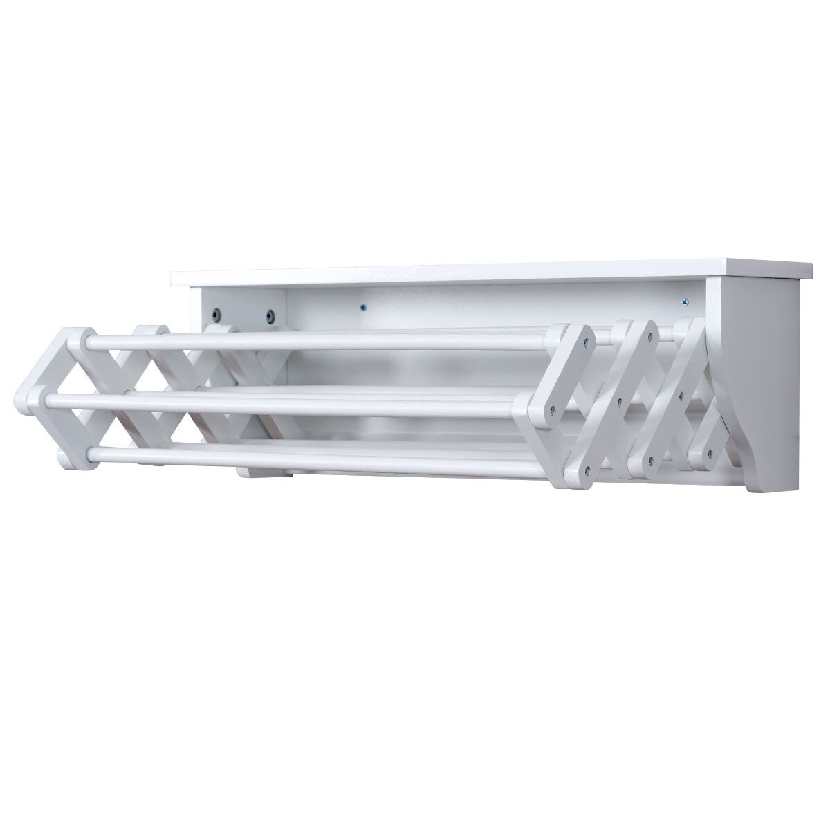 Shop Wall Mounted Folding Clothes Towel Drying Rack Overstock