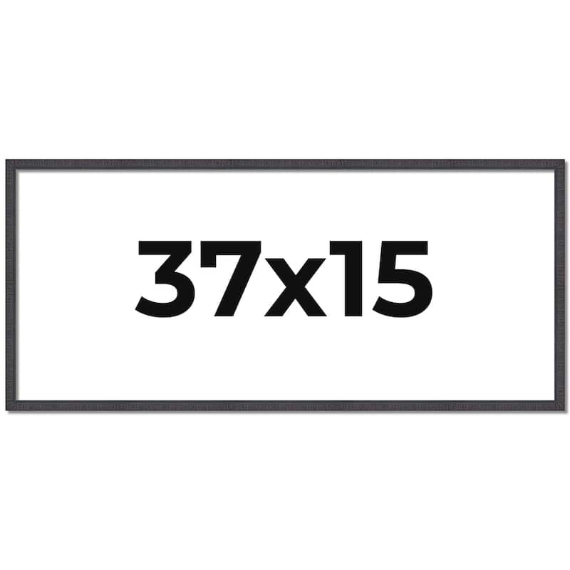 37x15 Frame Brown Solid Wood Picture Frame - Complete Modern Photo