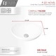 preview thumbnail 6 of 7, STYLISH 16 inch Porcelain Ceramic Oval Vessel Sink Above Counter - 15 3/4" x 13 3/8" x 5 3/4"