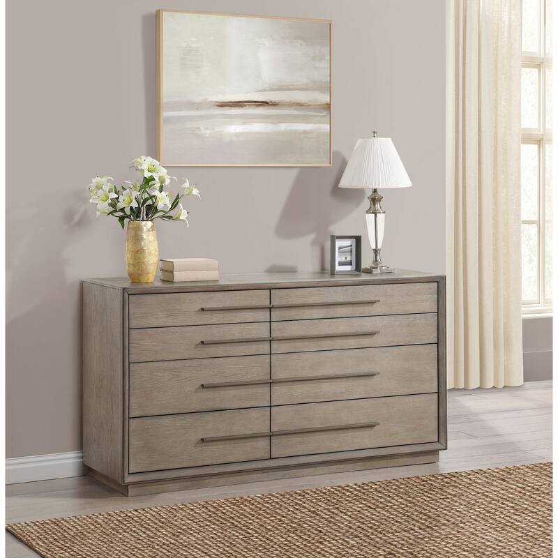 Prescott 8-drawers Dresser - Taupe Oak