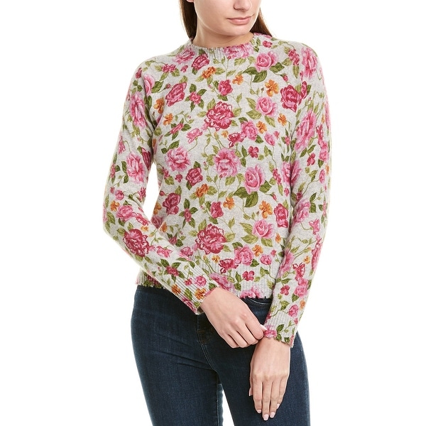 Minnie Rose Printed Cashmere Sweater Size XS Minnie Rose Printed Cashmere Sweater Size XS