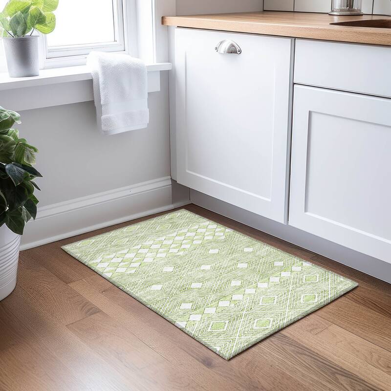 Machine Washable Indoor/ Outdoor Chantille Boho Moroccan Rug