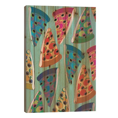Supreme Slices Print On Wood by Unknown Artist - Multi-Color