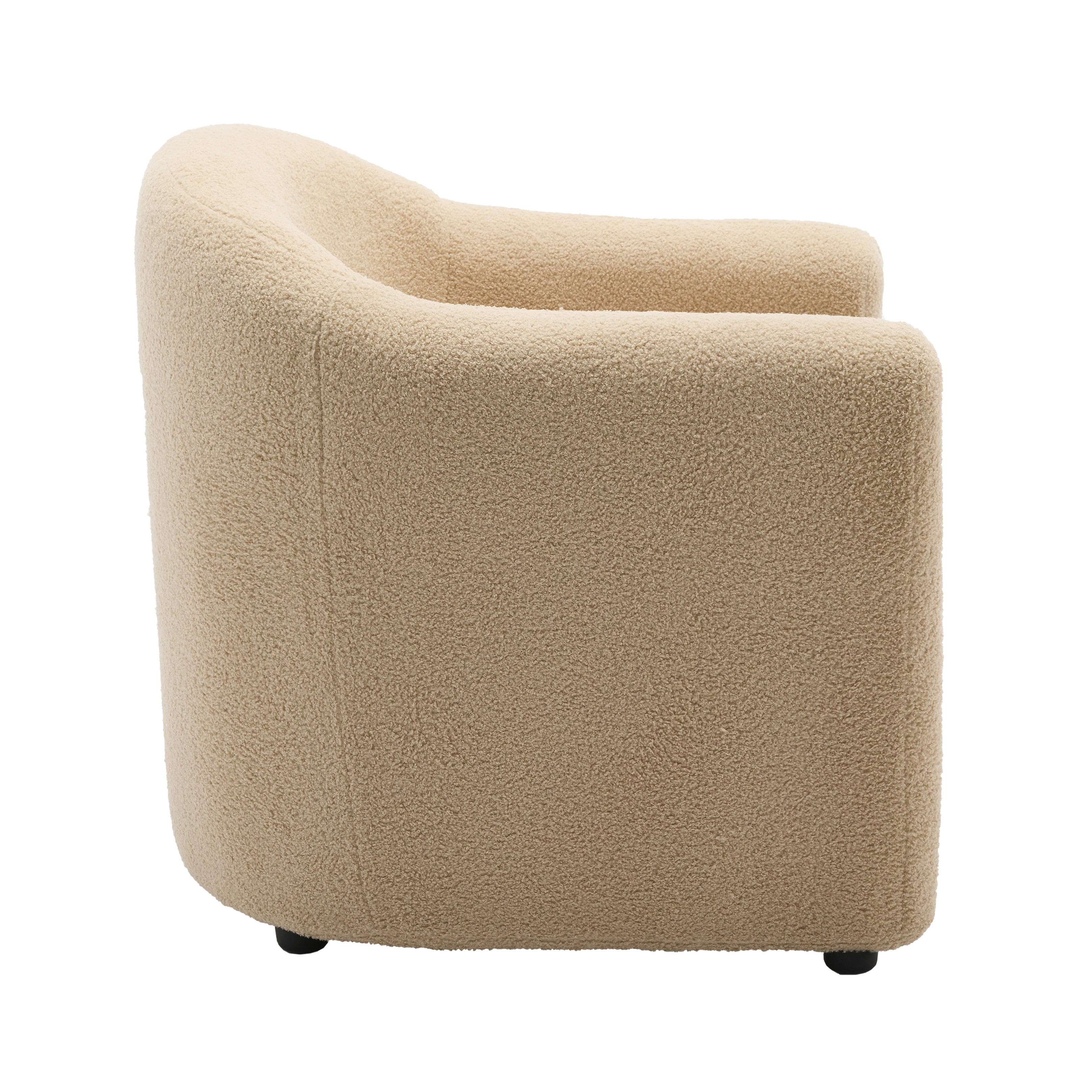 32.3" Wide Boucle Velvet Barrel Accent Chair