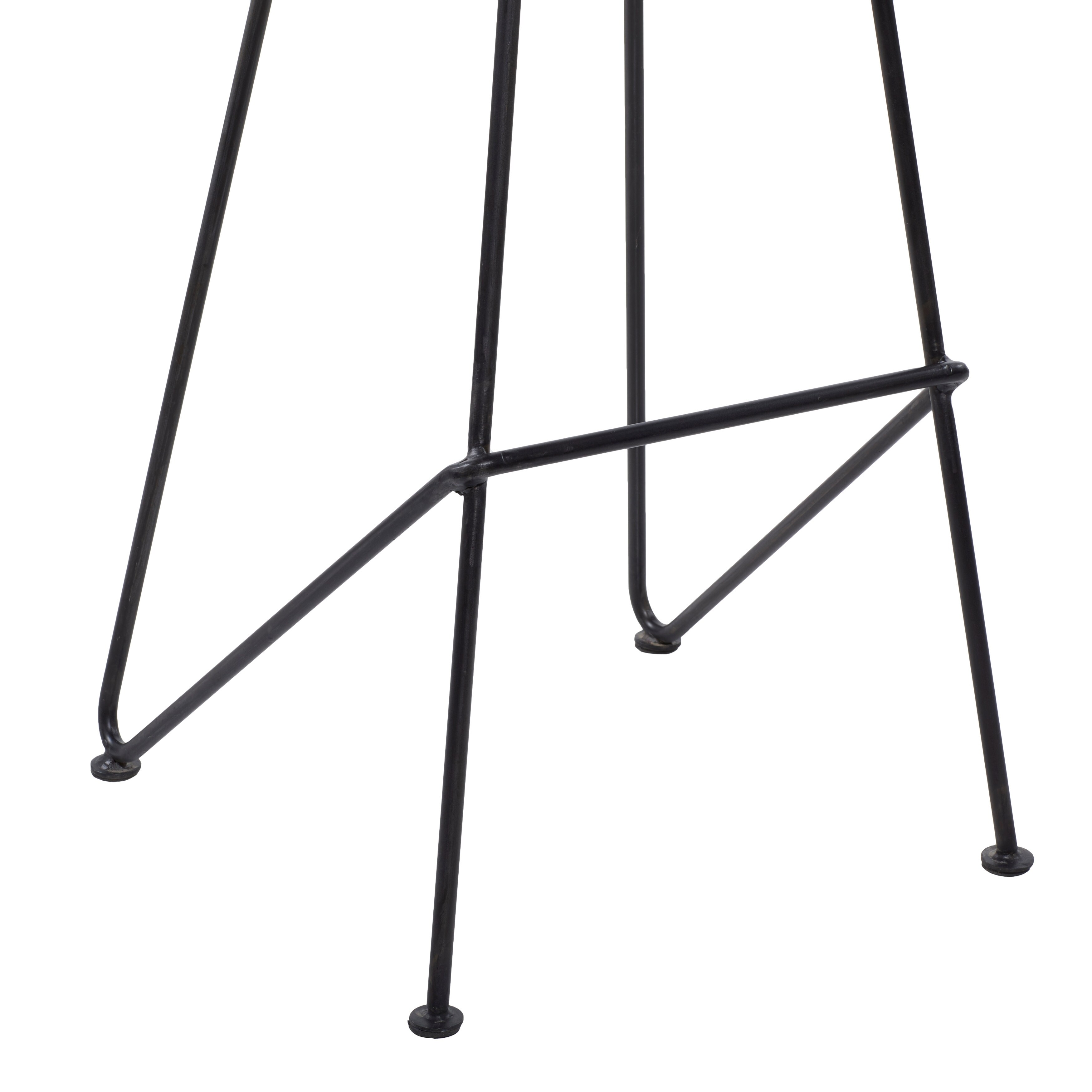 Brown Metal Bar Stool with Wood Seat 17 x 14 x 32 On Sale
