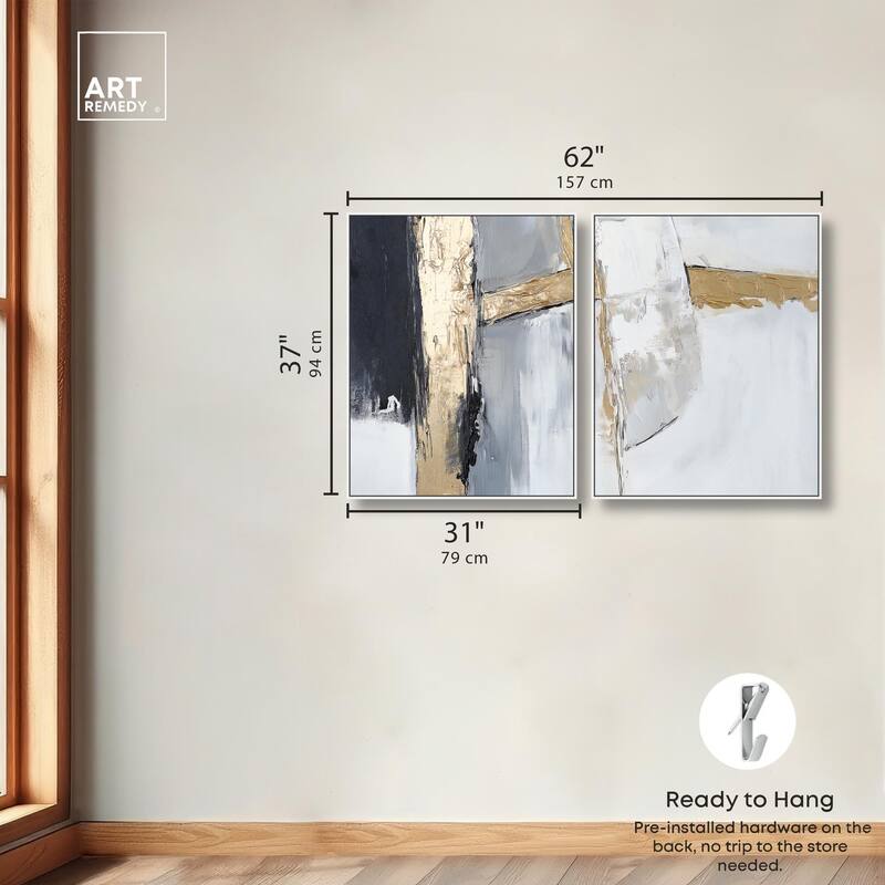 Cracks of Creation II Canvas Set of 2 by Art Remedy