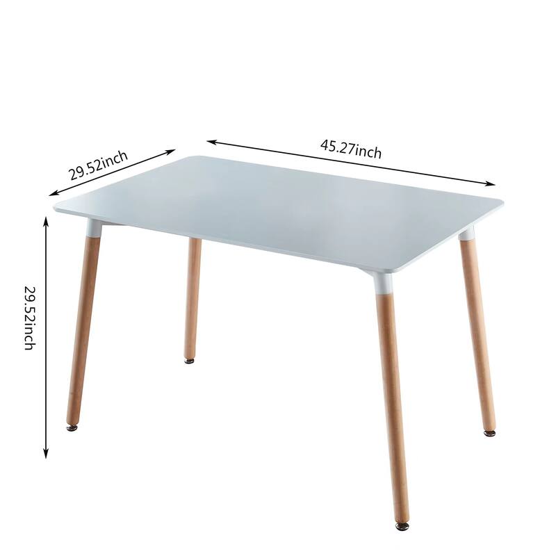 Modern Table with Metal Legs, Simple Design, Easy Assembly, Smooth and Cleanable Surface,for Office or Living Room