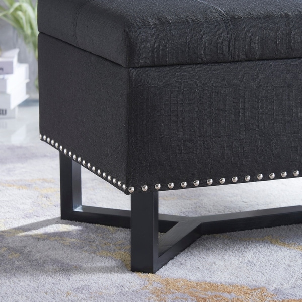 Studded ottoman best sale bench