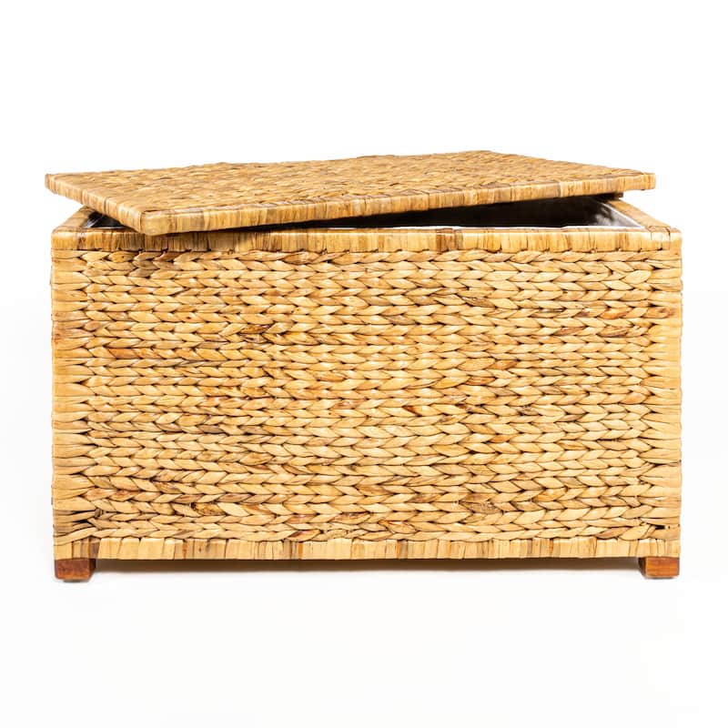 happimess Anada Wicker Weave 30" Storage Trunk, Natural