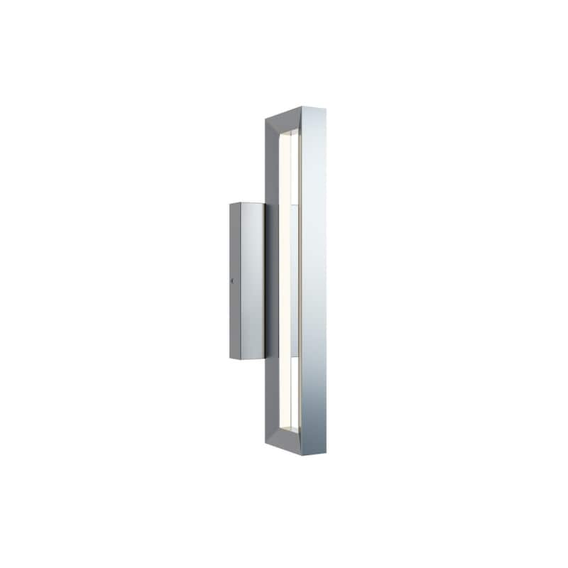 AFX LEMW0518LAJUD Liam 18" Tall LED Outdoor Wall Sconce - Painted Nickel / White