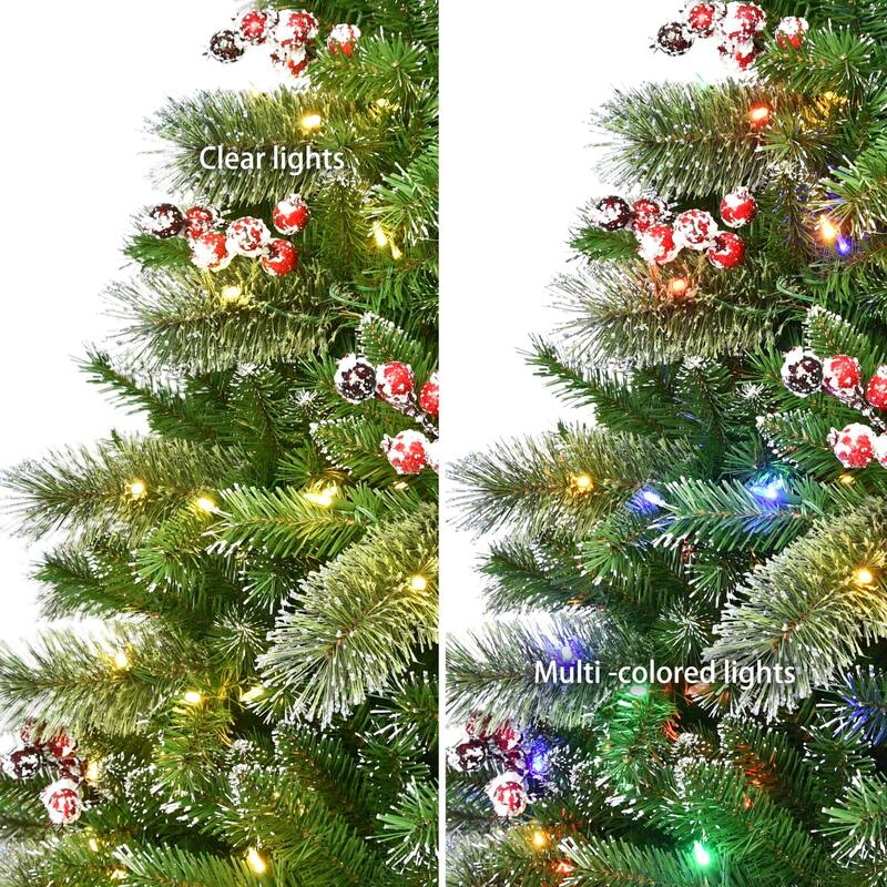 Pre-Lit Medium Iowa Pine Artificial Christmas Tree - 7.5’ - Multi LED Lights