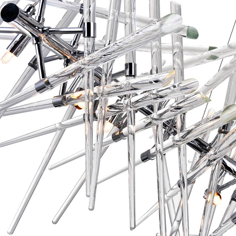 Icicle 10 Light Chandelier With Chrome Finish