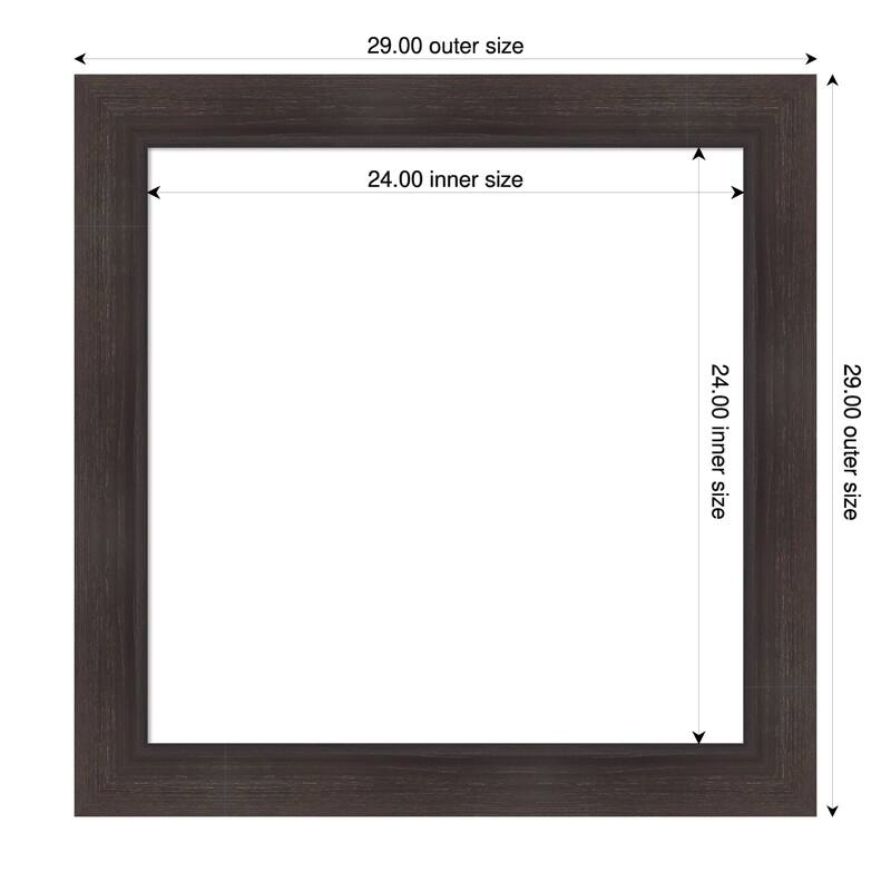Sloped Framed Dry Erase Magnetic Board - 29 x 29 in - Sloped Espresso