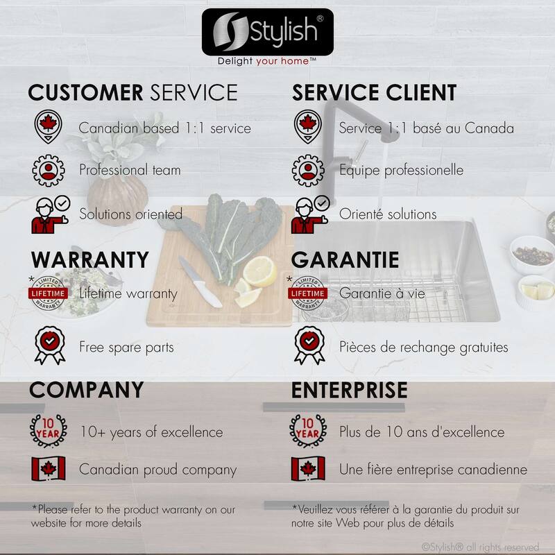 STYLISH Dual-Mount 31" Single-Bowl Stainless Steel Kitchen Sink with Grid and Strainer - 31" x 18" x 9"