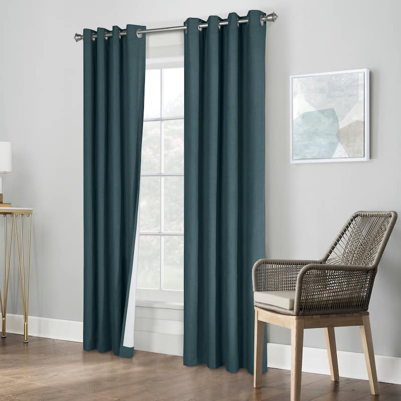 ThermaPlus Ventura Total Blackout Foamback Grommet Curtain Panel Pair
