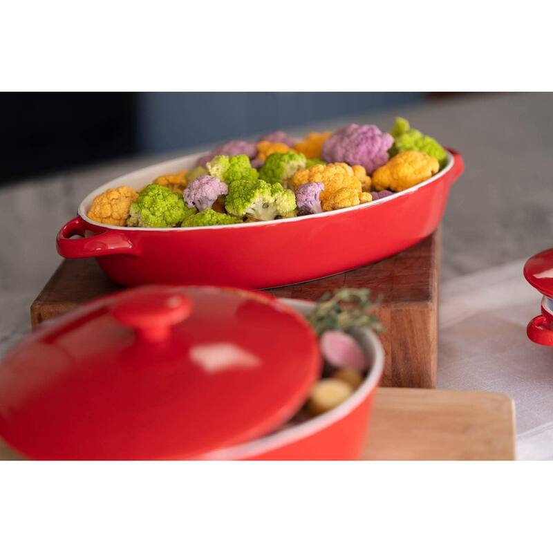 10 Strawberry Street Sienna Oval 13" and 10.5" Bakeware Set