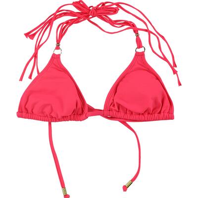 Cyn & Luca Womens Fringed Halter Swim Top