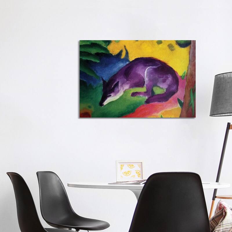 iCanvas "Blue Fox, 1911 " by Franz Marc Canvas Print - 26x40x1.5