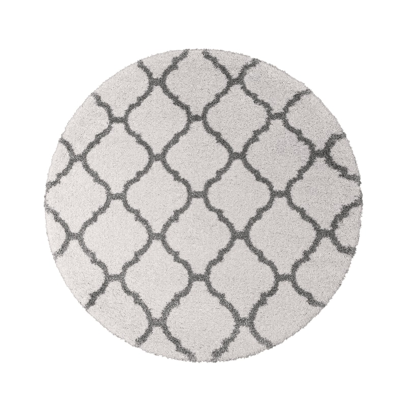 Gertmenian Ultimate Shag Tile Ivory Plush Shag Area Rug
