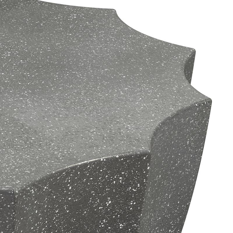 35.43" Modern Outdoor and Indoor Waterproof Coffee Table, Durable MgO Cement Design