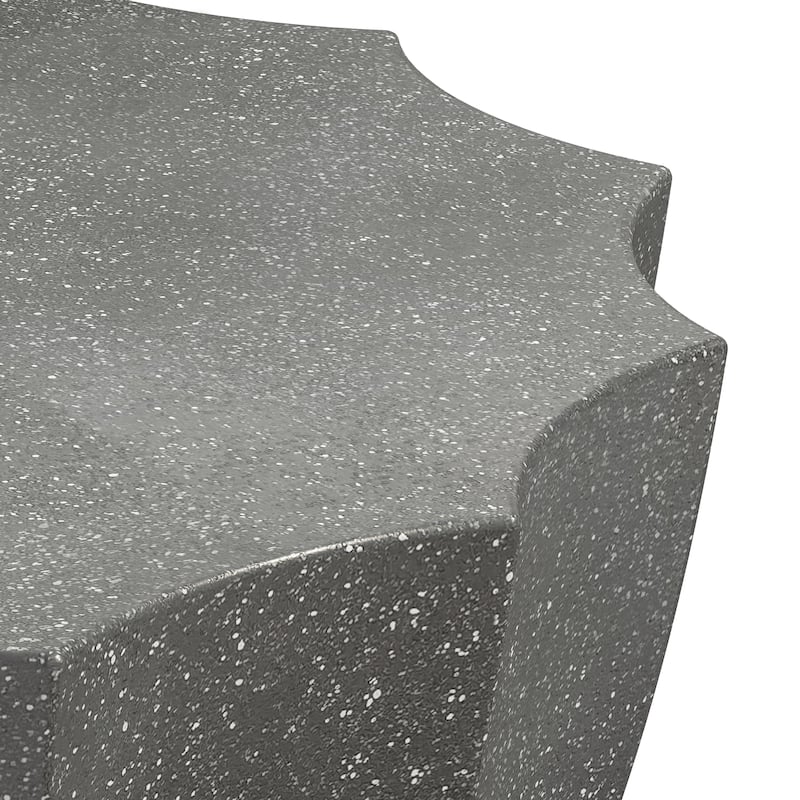 GDFStudio Thoren Magnesium Oxide Outdoor and Indoor Coffee Table with Weather-Resistant Surface