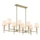 preview thumbnail 4 of 14, Uttermost Arques 8 Light Linear Chandelier - 48"W x 18.125"D x 14.5"H