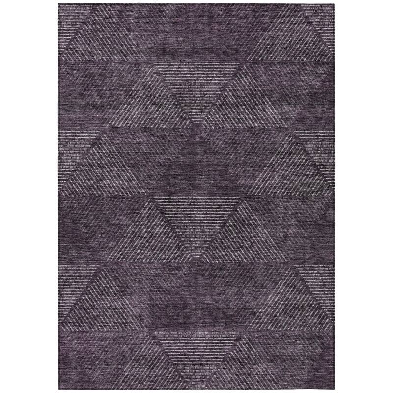 Machine Washable Indoor/ Outdoor Chantille Contemporary Prism Rug