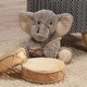 preview thumbnail 3 of 2, Lambs & Ivy Jungle Safari Gray Plush Elephant Stuffed Animal Toy Plushie - Jett