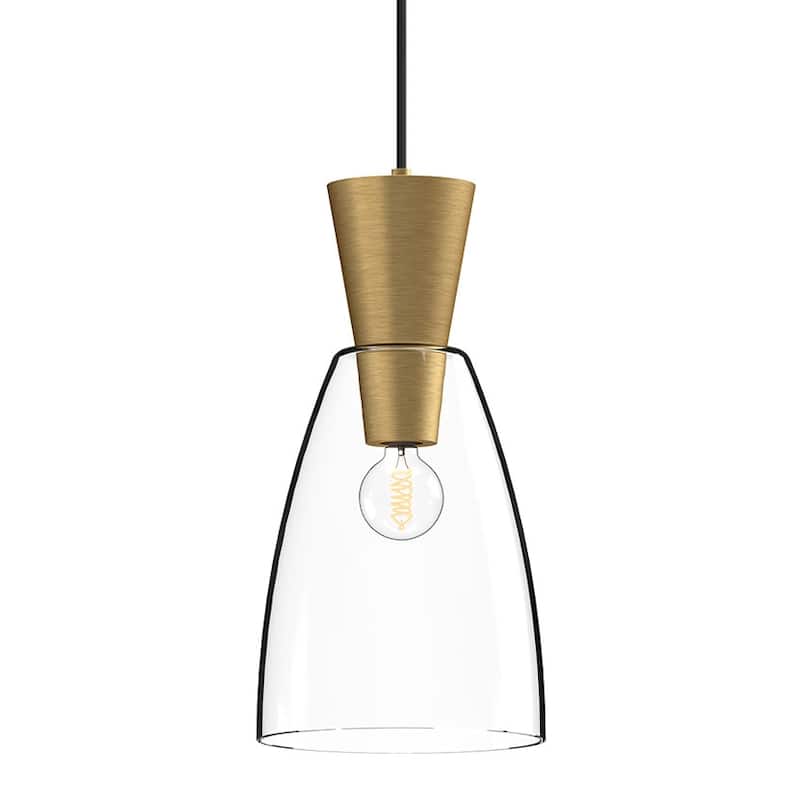 Alora Lighting PD534007CL Arlo 7" Wide Mini Pendant with Clear Glass - Brushed Gold