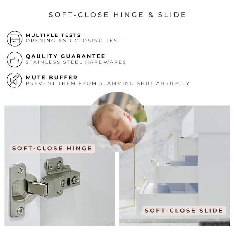 Noble 60" Free-standing Vanity with Reinforced Acrylic Double Sink