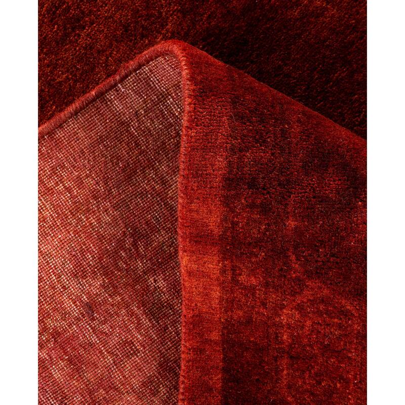 Overdyed One-of-a-Kind Hand-Knotted Area Rug - Orange - 5' 3" x 6' 5"