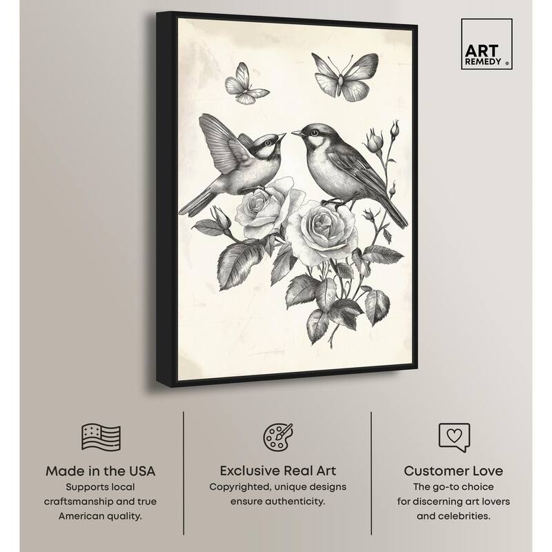 Perched Pair II Canvas by Art Remedy
