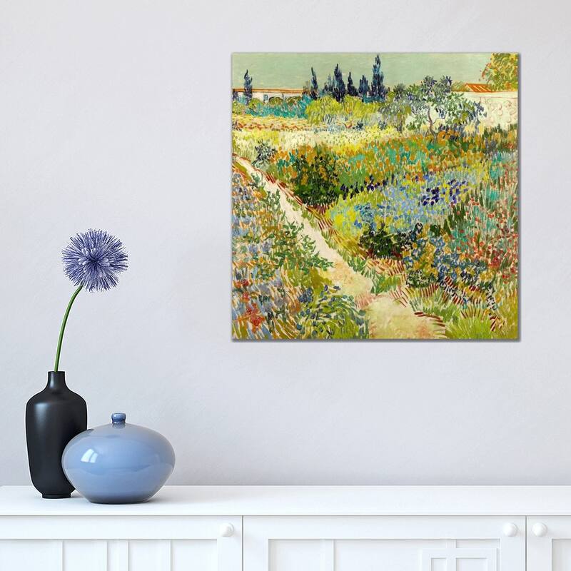 iCanvas "The Garden at Arles" by Vincent van Gogh Canvas Print - 18x18x1.5