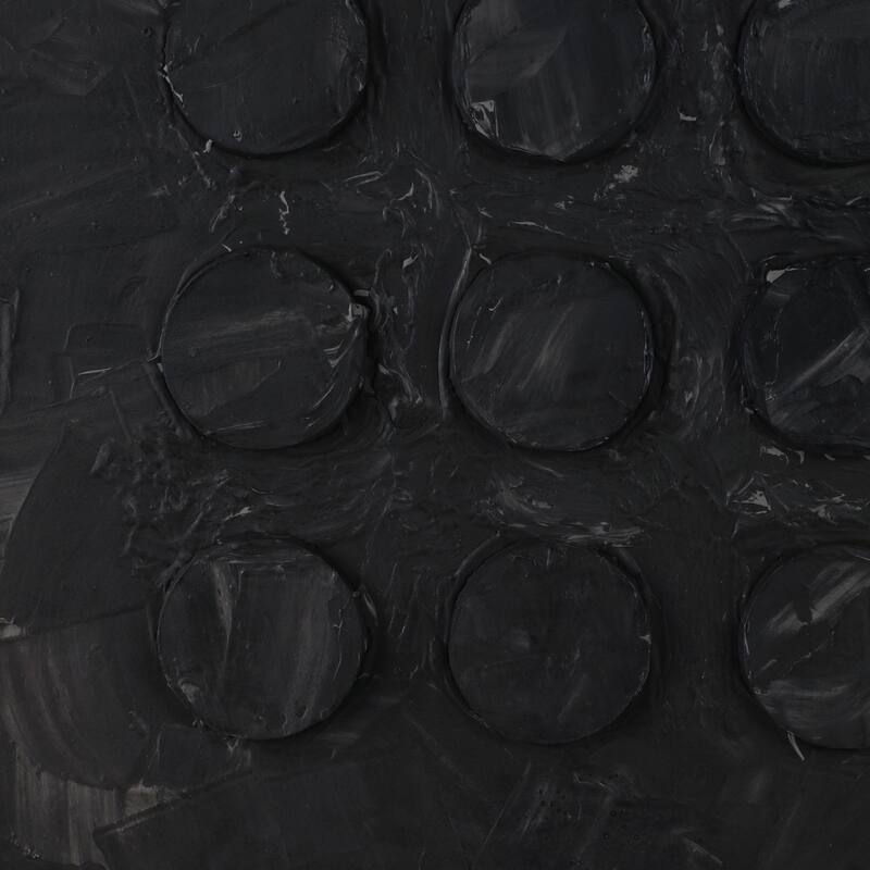 Wood Frame Canvas Wall Decor Acrylic Paste (Set of 2) - 47" Black