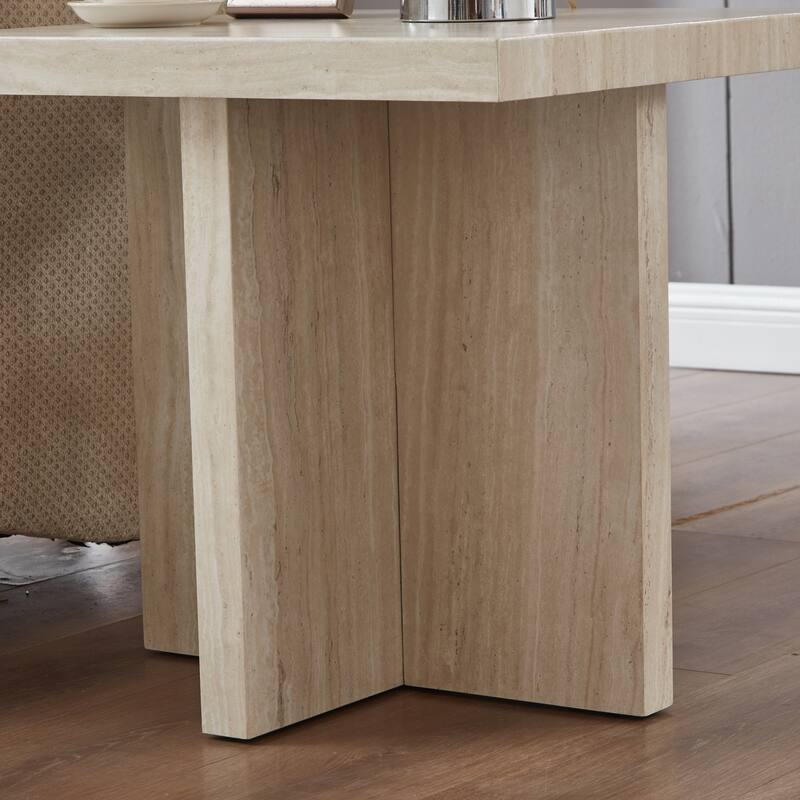 Roundhill Furniture Cavira 3-Piece Faux Marble Coffee Table Set