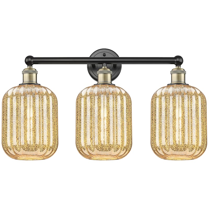 Innovations Lighting 616-3W-14-25 Preston Vanity Preston 3 Light 25" - Black Antique Brass / Mercury