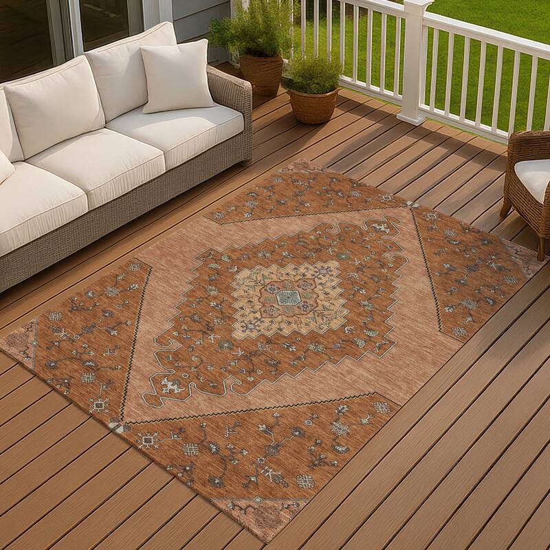 Machine Washable Indoor/ Outdoor Global Marrakesh Chantille Rug