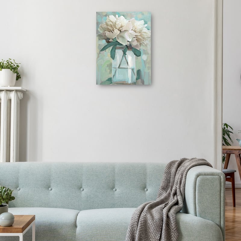 Farmhouse Peonies I By Studio Arts Canvas Art Print