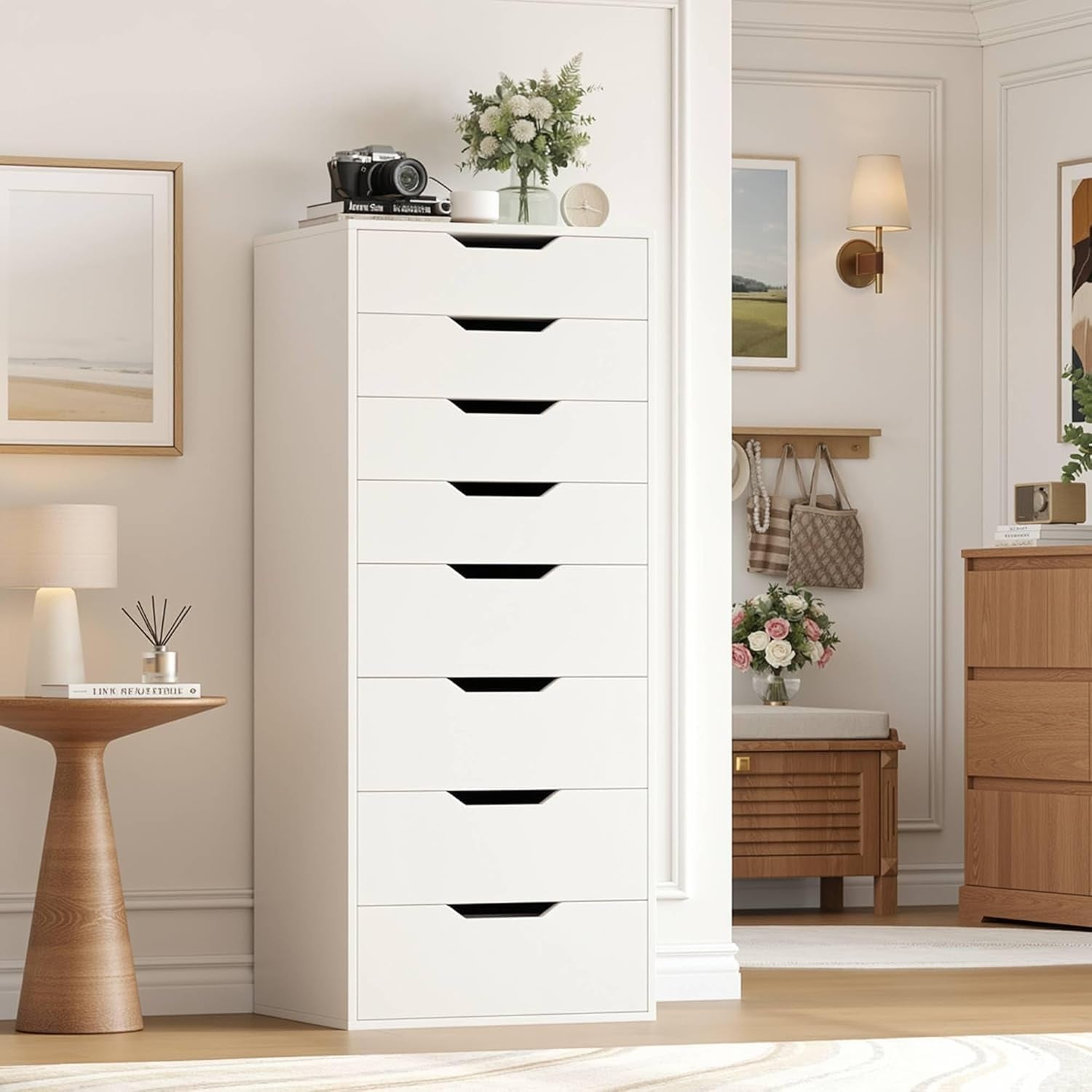 8 drawer dresser tall Modern White Tall Dresser with 8 Drawers, Slim Storage Chest for Home  Office, Groove Handles Design - Bed Bath & Beyond