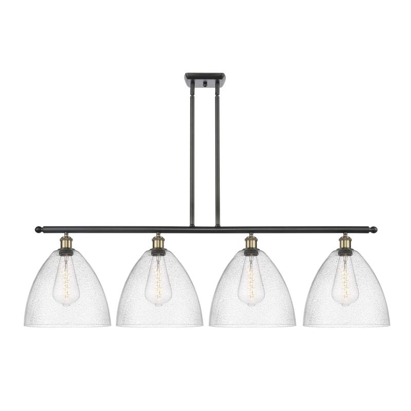 Innovations Lighting 516-4I-15-51 Bristol Linear Bristol Glass 4 Light - Black Antique Brass / Seedy