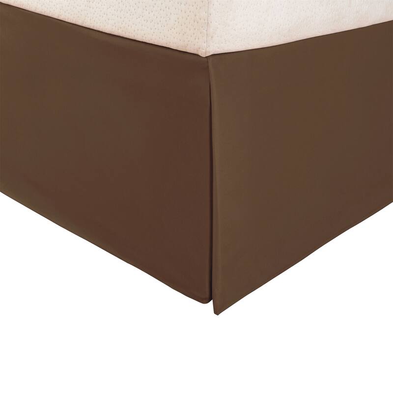 Superior Solid Microfiber Wrinkle-Resistant 15-inch Drop Bedskirt