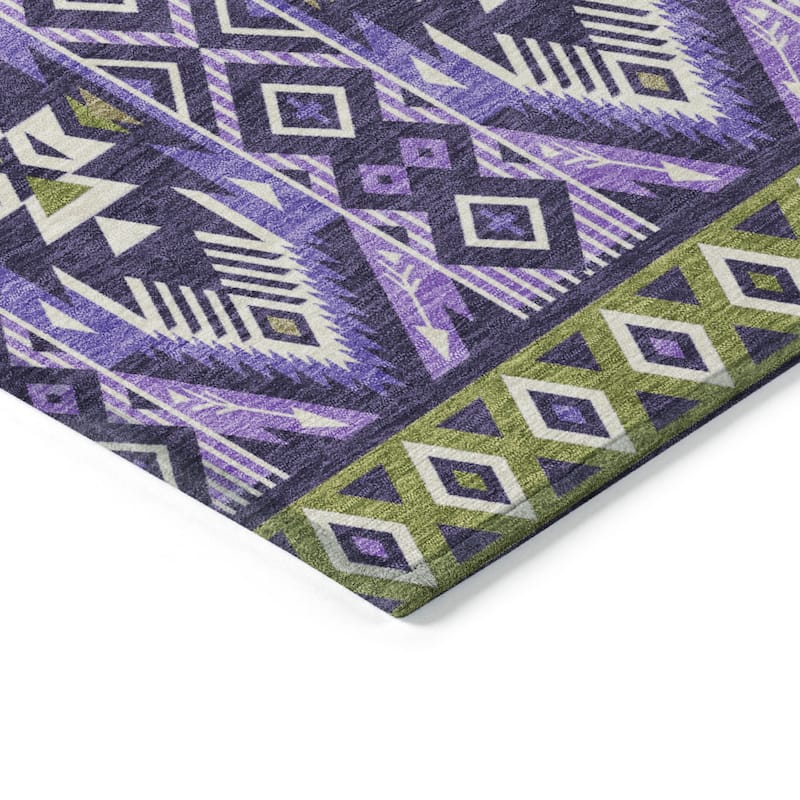 HomeRoots Aztec Transitional Rectangle Outdoor Rug